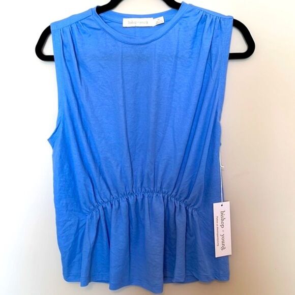 Bishop + Young Boardwalk Peplum Tee Sky Medium - Picture 8 of 9